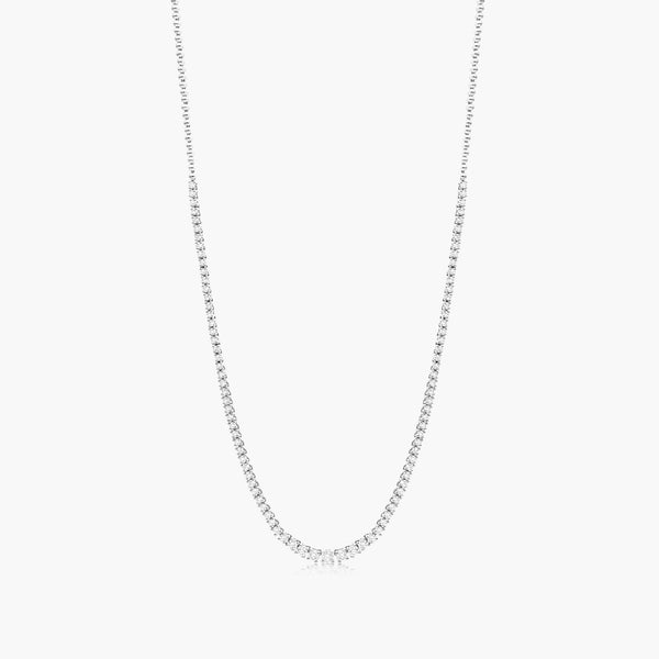 14K Yellow Gold Riviera Diamond Necklace