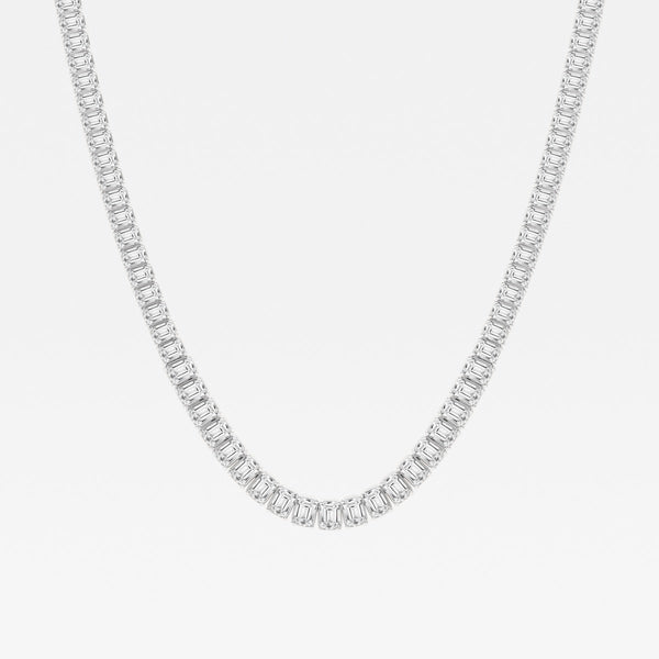 32 ctw Emerald Lab Grown Diamond Graduated Tennis Necklace