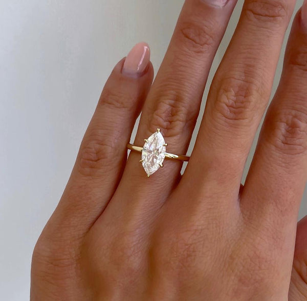2.00ct Marquise Lab-Grown Diamond Solitaire Engagement Ring, EF Color, VS Clarity, IGI Certified