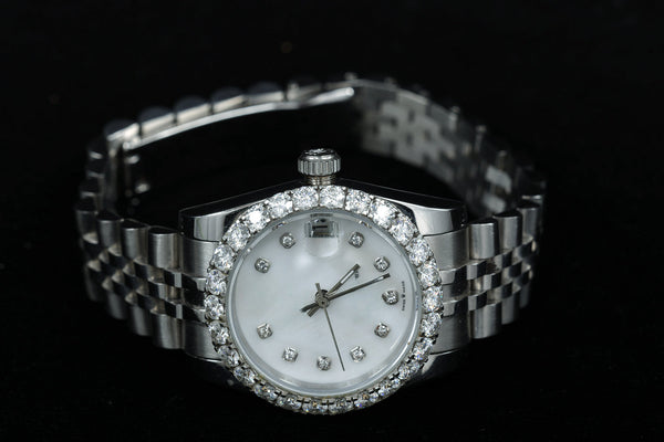 32mm Large Round Diamond Watch