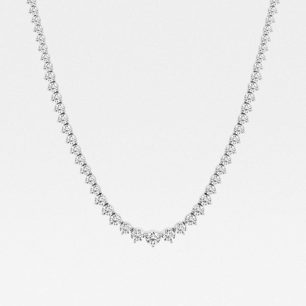 17ctw Round Lab-Grown Diamond Graduated Riviera Fashion Necklace